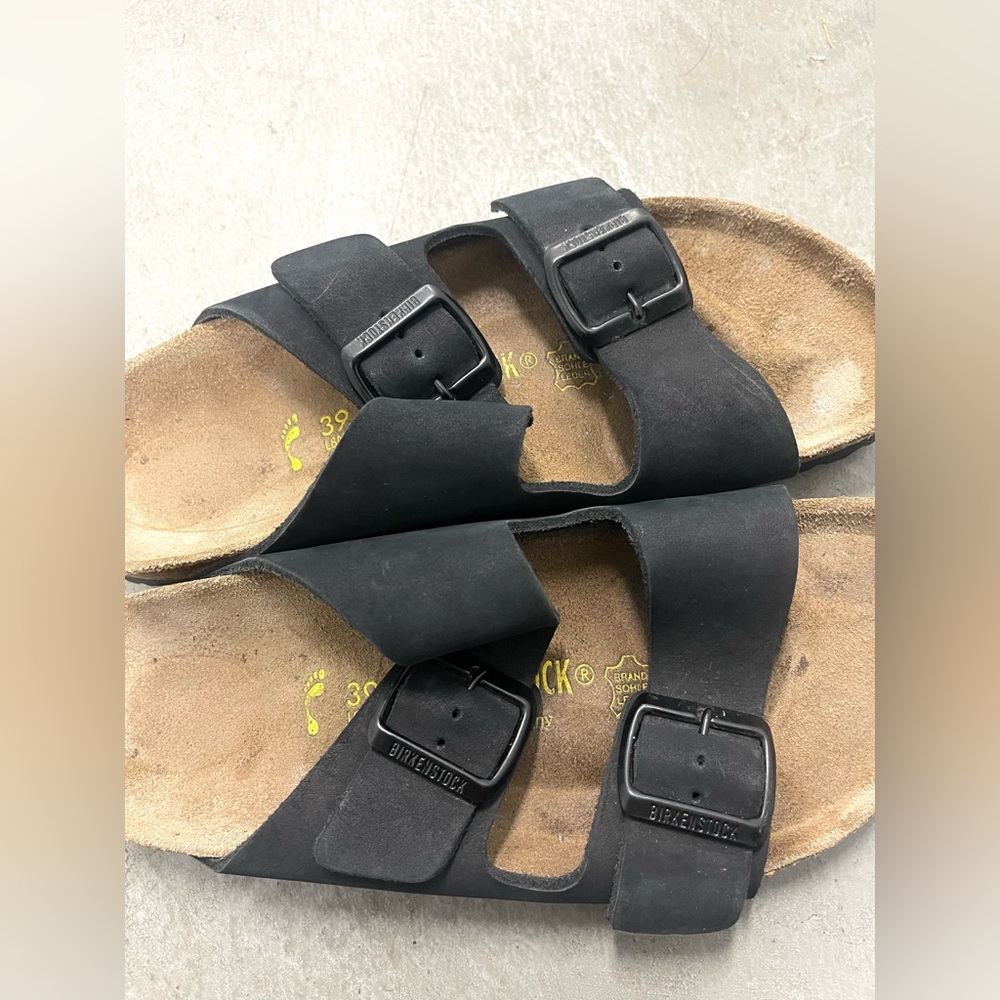 Women’s Birkenstock Arizona Black Slide Sandal size 39 - Picture 7 of 7